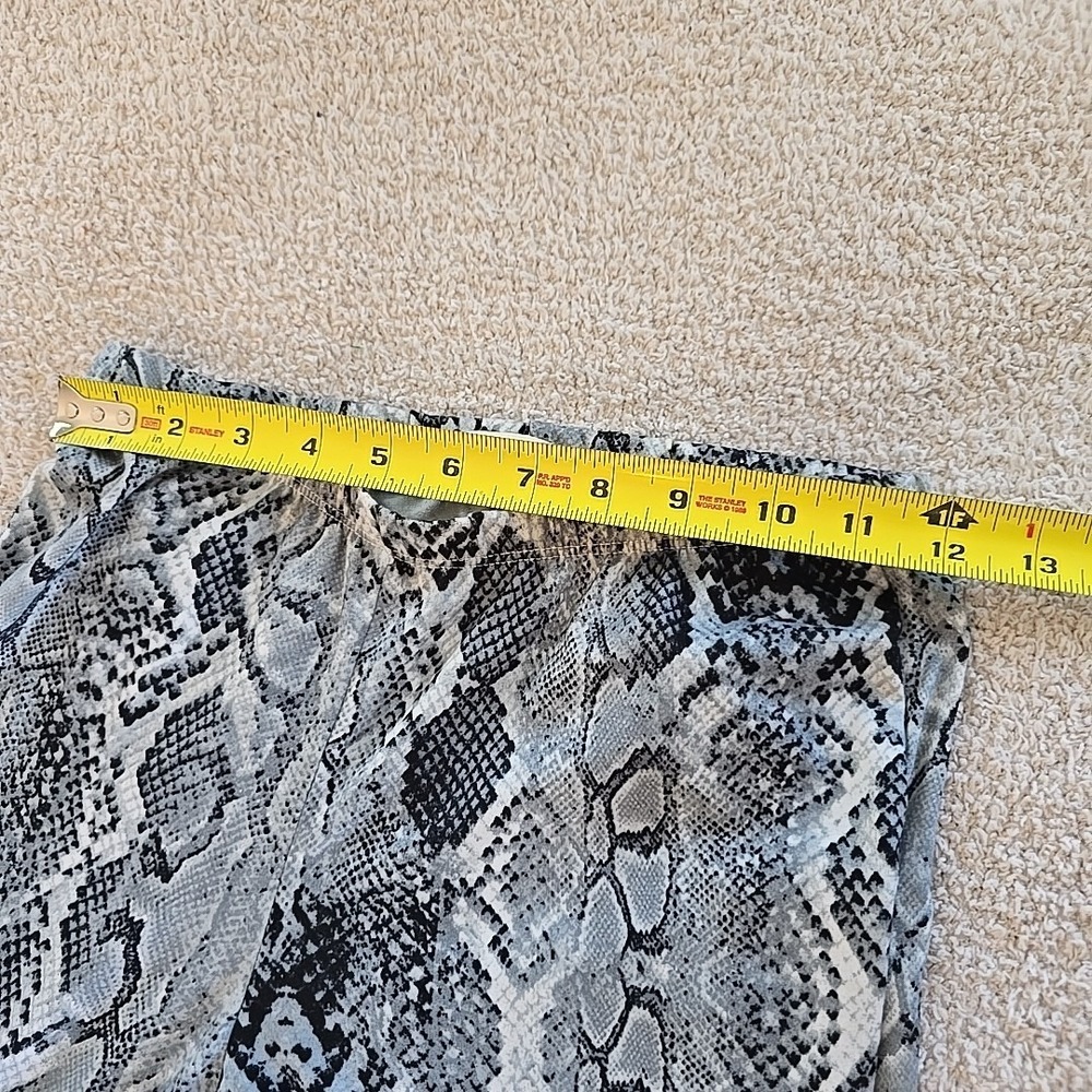 Three Bird Nest Python Bell Bottom Pants Womens Size S NWT Black Gray - Picture 8 of 12